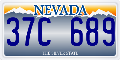 NV license plate 37C689