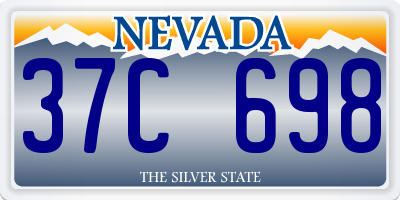 NV license plate 37C698