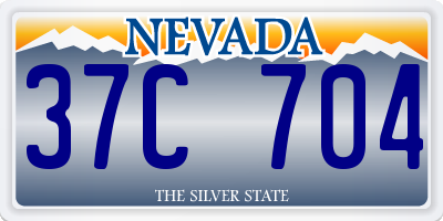 NV license plate 37C704