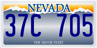 NV license plate 37C705