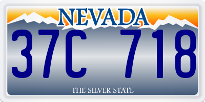 NV license plate 37C718