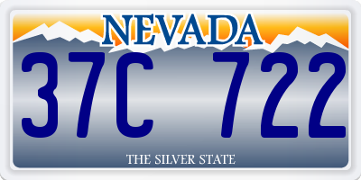 NV license plate 37C722