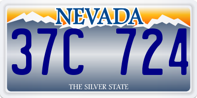 NV license plate 37C724