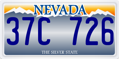 NV license plate 37C726