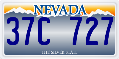 NV license plate 37C727