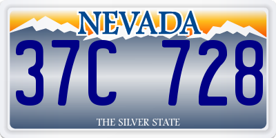 NV license plate 37C728