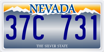 NV license plate 37C731