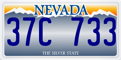 NV license plate 37C733