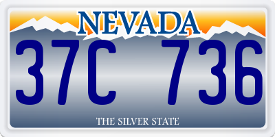 NV license plate 37C736