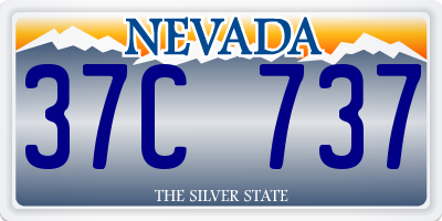 NV license plate 37C737