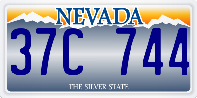 NV license plate 37C744