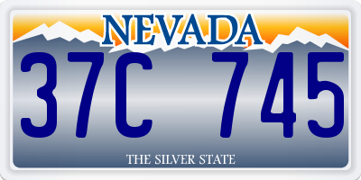 NV license plate 37C745