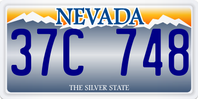 NV license plate 37C748
