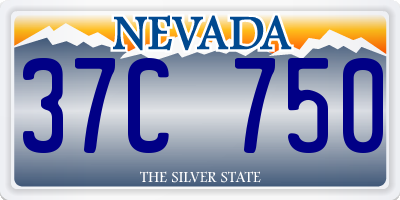 NV license plate 37C750