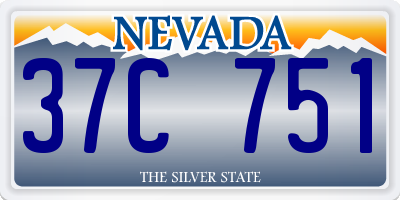 NV license plate 37C751