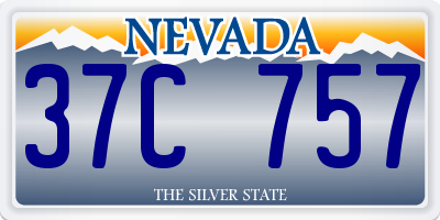 NV license plate 37C757