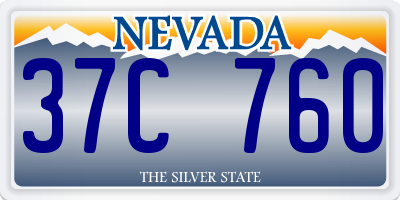 NV license plate 37C760