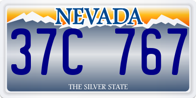 NV license plate 37C767