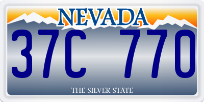 NV license plate 37C770
