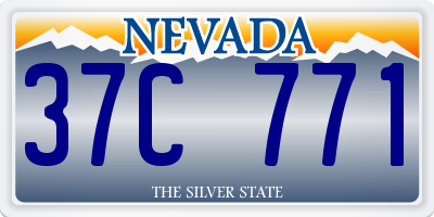 NV license plate 37C771