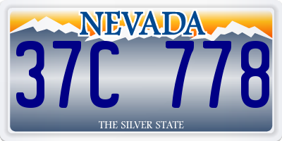 NV license plate 37C778