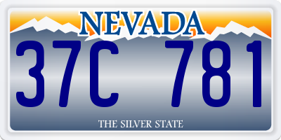 NV license plate 37C781
