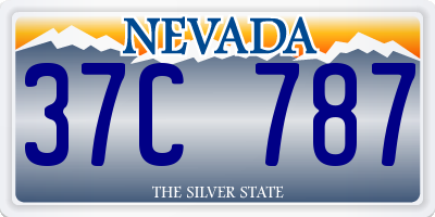 NV license plate 37C787