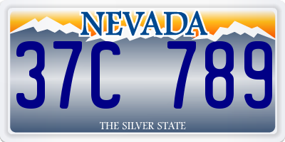 NV license plate 37C789