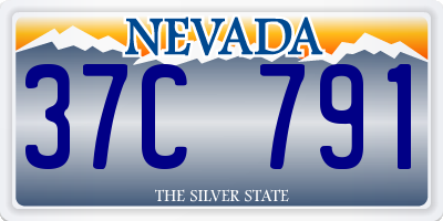 NV license plate 37C791
