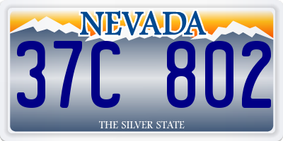 NV license plate 37C802