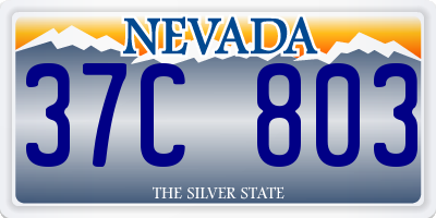 NV license plate 37C803