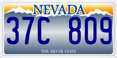 NV license plate 37C809