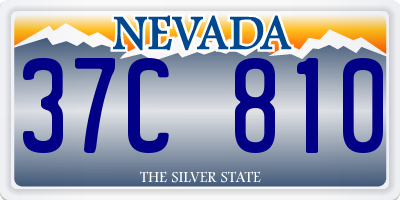 NV license plate 37C810