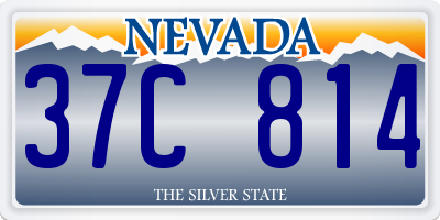 NV license plate 37C814