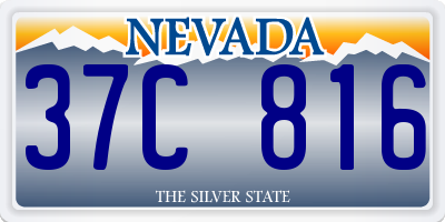 NV license plate 37C816