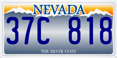 NV license plate 37C818