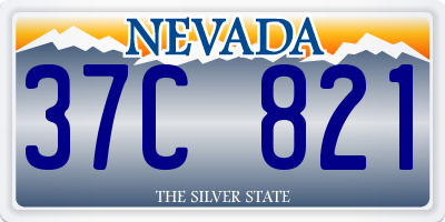 NV license plate 37C821