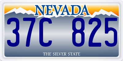 NV license plate 37C825
