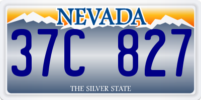 NV license plate 37C827