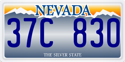 NV license plate 37C830
