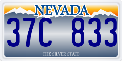 NV license plate 37C833