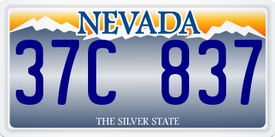 NV license plate 37C837