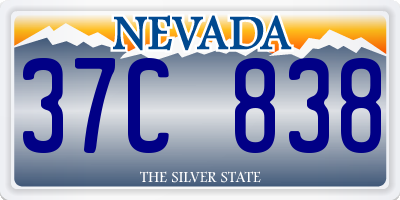 NV license plate 37C838