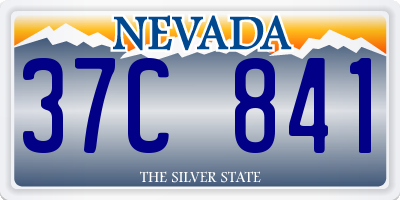 NV license plate 37C841