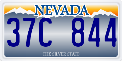 NV license plate 37C844