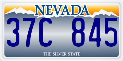NV license plate 37C845