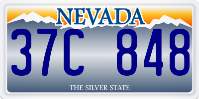 NV license plate 37C848