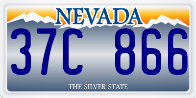 NV license plate 37C866