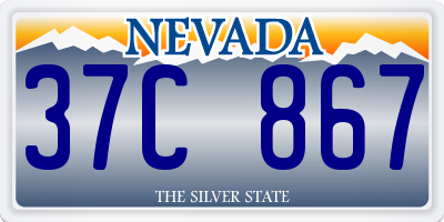 NV license plate 37C867