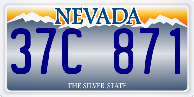 NV license plate 37C871